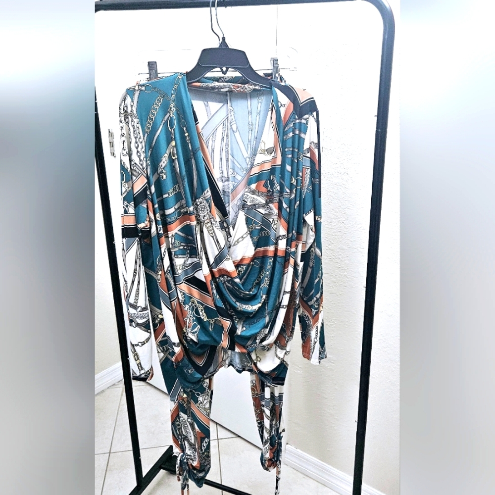 Fashionova plus size 2 piece pant set